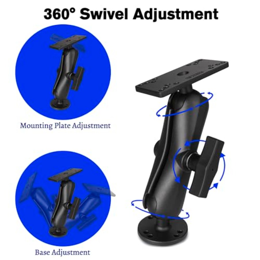 카약/보트 어군탐지기 마운트: 알루미늄, 1.5 볼 헬 - Fish Finder Mount 리뷰 및 가격