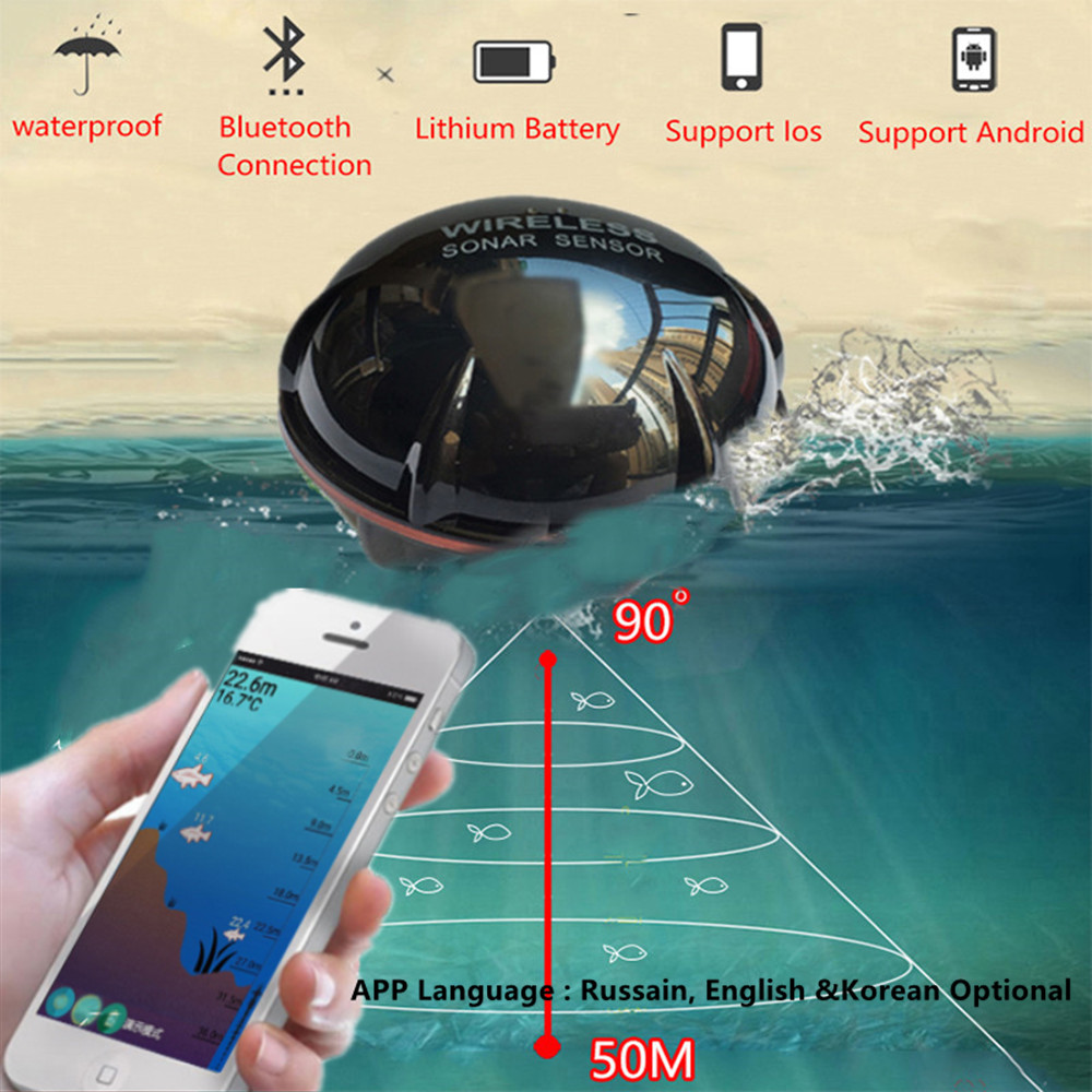 PUPOPAN 100M 브랜드의 새로운 스마트 폰 어군 - Fish Finder Cable 리뷰 및 가격